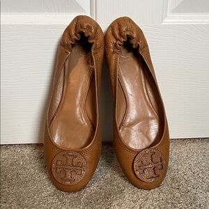 Tory Burch Women's Brown Logo Flats
